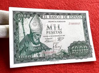 1000 PESETAS 1965 * ISIDORO * SERIE “J” EXCELENTE