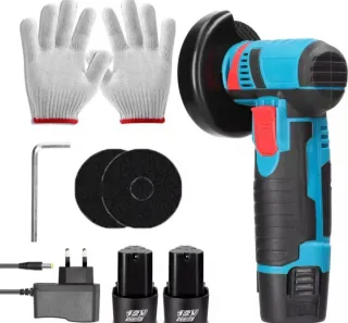 Mini Amoladora Angular 12V con Accesorios