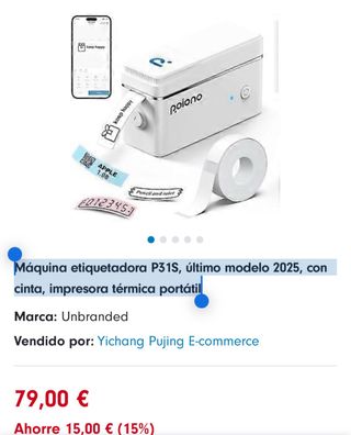 Impresora etiquetas P31S Rolono portátil