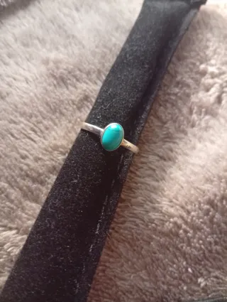 Anillo Plata Turquesa Ovalada En plata de ley 925