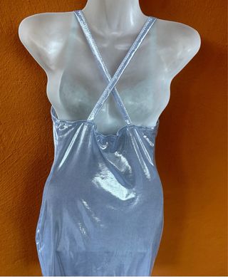 Vestido plateado fiesta