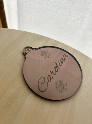 Adorno Navideño Espejo Personalizado