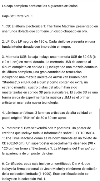 Jean-Michel Jarre Electronica Project Caja Deluxe