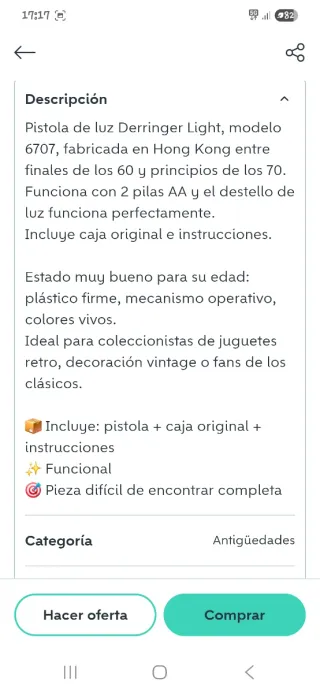 Pistola de luz Derringer