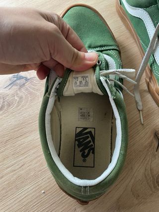 Vans Old Skool Talla 39 Verde Goma