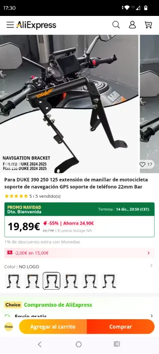 Soporte Navegador Motocicleta