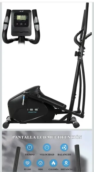 Bicicleta Elíptica ISE Essential Negra
