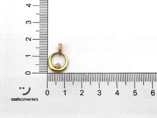 colgante oro 18k con piedra con circonita