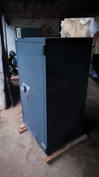 Caja Fuerte Metálica Azul/Gris