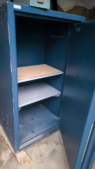 Caja Fuerte Metálica Azul/Gris