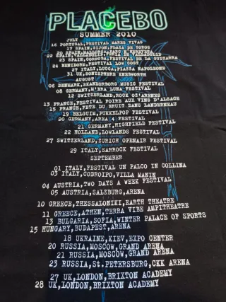 Camiseta Placebo Verano 2010