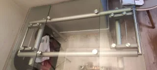 Mesa de cristal plegable