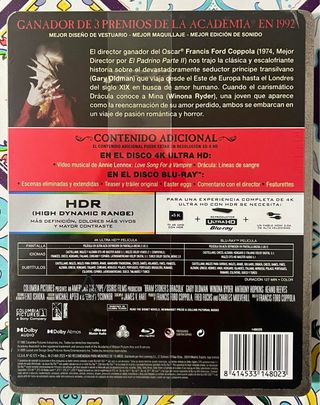 Drácula de Bram Stoker 4K UHD + Bluray Steelbook