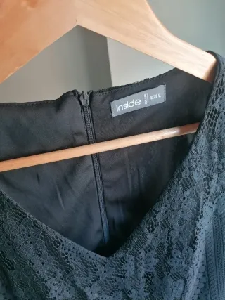 Blusa encaje negra Inside