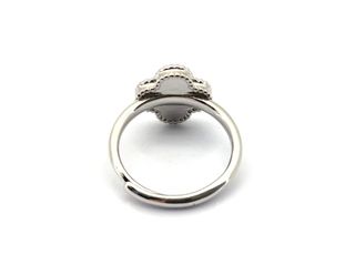 anillo plata 925mm con piedra con malaquita,nacar,onix t. 16 (17,84 mm)