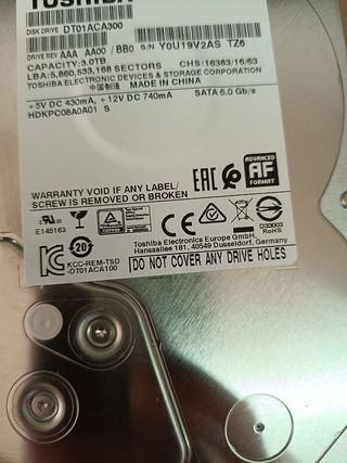 Disco Duro Toshiba P300 3TB SATA 3