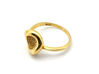 anillo oro 18k con piedra con circonita t. 16 (17,84 mm)