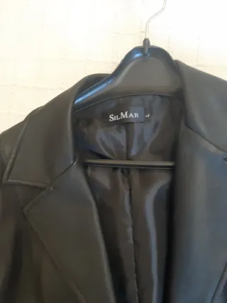 Chaqueta efecto piel mujer