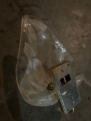 Lampada da parete vetro e ottone