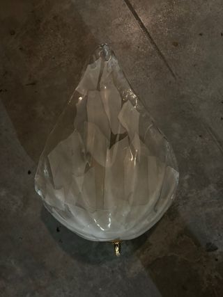 Lampada da parete vetro e ottone