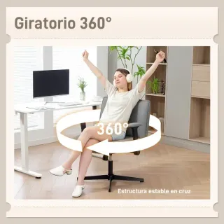 Silla de Oficina Asiento Ancho sin Ruedas