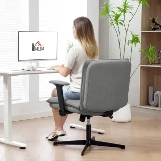 Silla de Oficina Asiento Ancho sin Ruedas