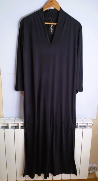 Vestido negro largo talla única elegante