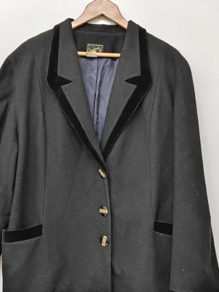 Chaqueta Lana Mujer Negra