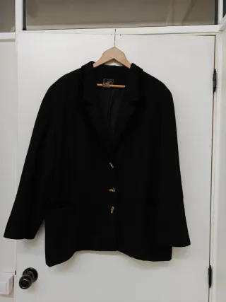 Chaqueta Lana Mujer Negra