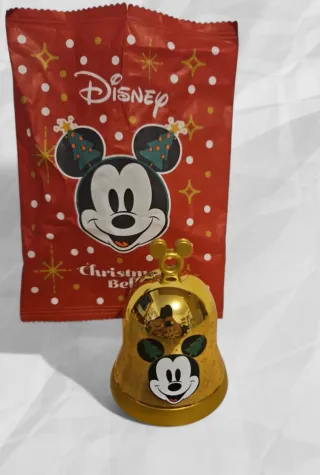 Campanella Disney Mickey Natale Dorata