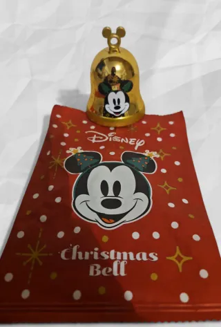 Campanella Disney Mickey Natale Dorata