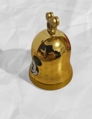 Campanella Disney Mickey Natale Dorata