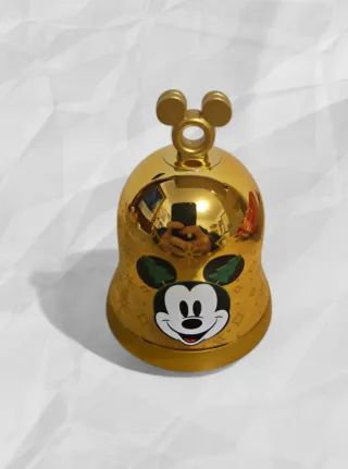Campanella Disney Mickey Natale Dorata