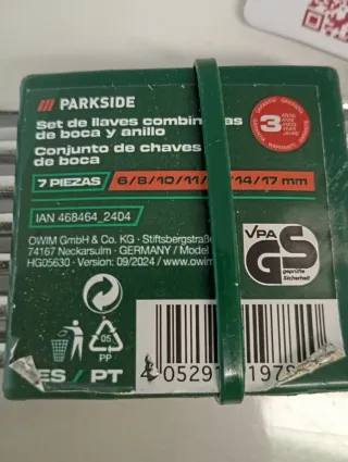 Juego de llaves Parkside combinadas de acero