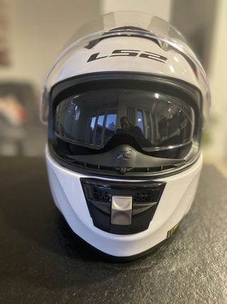 Casco Moto Integral LS2 Blanco Se vende por no uso