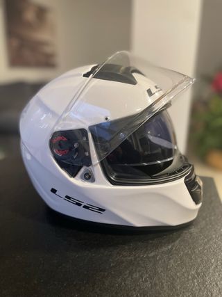 Casco Moto Integral LS2 Blanco Se vende por no uso