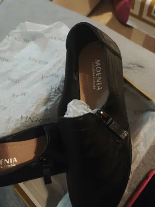 Mocasines de piel negros para mujer