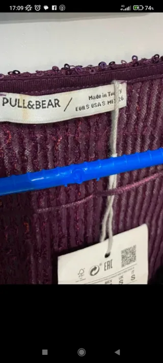 Top lentejuelas morado