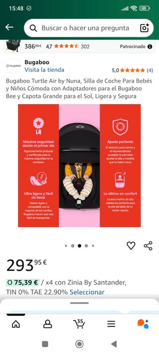 Seggiolino auto per bambini nuovo, mai aperto