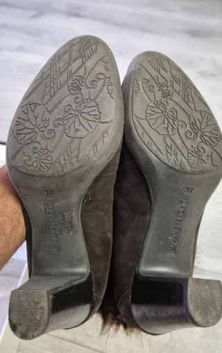 Botines Janet Marrones con Pelo