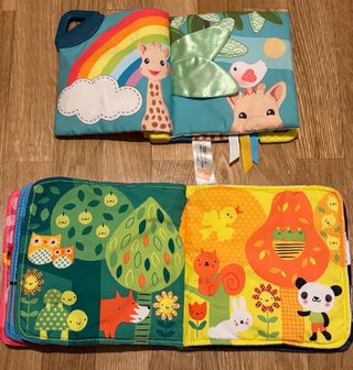 Lote juguetes bebé: peluches, pelotas, librod