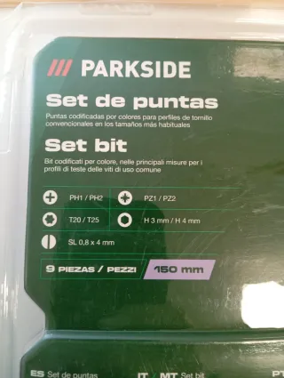 Parkside Juego de Puntas de Destornillador largas