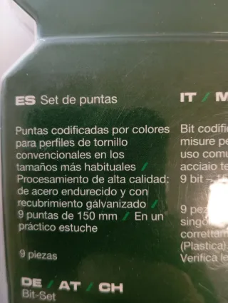 Parkside Juego de Puntas de Destornillador largas