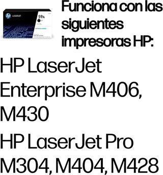 HP 59A CF259A, Negro, Cartucho Tóner Original, de