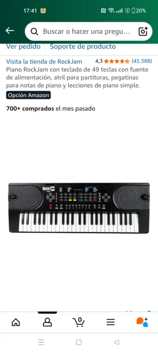 Piano RockJam 49 teclas