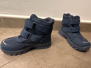 Botas de nieve niño azul talla 30 marca Waterproof