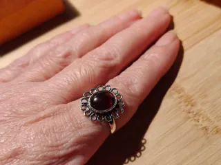 Anillo Plata Granate