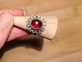 Anillo Plata Granate