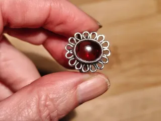 Anillo Plata Granate