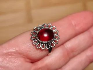 Anillo Plata Granate